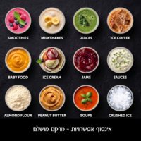 בלנדר רב- תכליתי בנפח 2 ליטר 2000W פוד אפיל Food Appeal TERMINATOR - יבואן רשמי