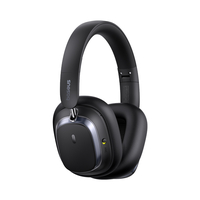אוזניות אלחוטיות עם מסנן רעשים Baseus Bowie H1s Noise-Cancellation Wierless Headphones - יבואן רשמי - צבע שחור