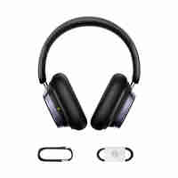 אוזניות אלחוטיות עם מסנן רעשים Baseus Bowie H1s Noise-Cancellation Wierless Headphones - יבואן רשמי - צבע שחור