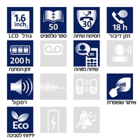 טלפון אלחוטי פנסוניק Panasonic KX-TGC410 - שנתיים אחריות יבואן רשמי - צבע שחור