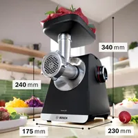 מטחנת בשר 2100W בוש BOSCH MultiPower Serie 6 MFWS641B - יבואן רשמי