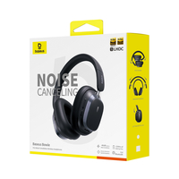 אוזניות אלחוטיות עם מסנן רעשים Baseus Bowie H1s Noise-Cancellation Wierless Headphones - יבואן רשמי - צבע שחור