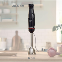 בלנדר מוט 1000W כולל מיכל קוצץ ומוט נירוסטה בוש BOSCH ErgoMaster Series 4 MSM4B654 - שנתיים אחריות יבואן רשמי - צבע שחור