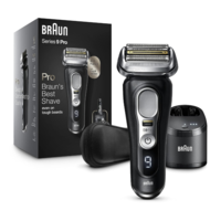 מכונת גילוח סדרה 9 פרו עם מתקן שטיפה בראון Braun Serius 9 Pro 9460CC - שנתיים אחריות!