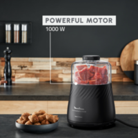 קוצץ ירקות חשמלי 1000W מולינקס Moulinex La Moulinette Eco Respect chopper DP712827 - שנתיים אחריות יבואן רשמי - צבע שחור