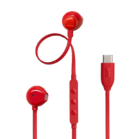 אוזניות חוטיות JBL TUNE 305C USB-C - יבואן רשמי - צבע אדום