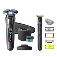 מארז מכונת גילוח נטענת לשימוש רטוב/יבש + מכשיר גילוח OneBlade לפנים ולגוף PHILIPS S7887/78 - שנתיים אחריות יבואן רשמי