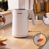 קומקום חשמלי 2400W בוש BOSCH MyMoment TWK2M161 - צבע לבן יבואן רשמי