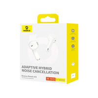 אוזניות אלחוטיות TWS עם סינון רעשים Baseus Bowie M3 - יבואן רשמי - צבע לבן