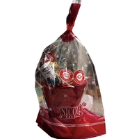 Пакетик с шоколадным сапожком и сантой