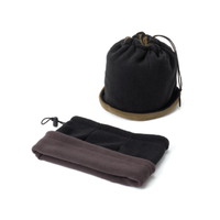 חם צוואר דו צדדי 100% פוליאסטר עם שרוך ואבזםשחור/ירוק זית.