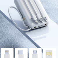 פאוור בנק/ מטען צג דיגיטלי 10,000MAH מיני כולל כבלים מתאמים.