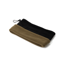 חם צוואר דו צדדי 100% פוליאסטר עם שרוך ואבזםשחור/ירוק זית.