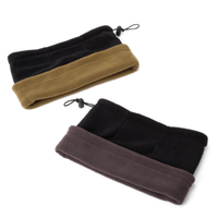 חם צוואר דו צדדי 100% פוליאסטר עם שרוך ואבזםשחור/ירוק זית.