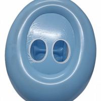 גלגל ים מתנפח עם גגון - תכלת 71X60 ס