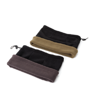 חם צוואר דו צדדי 100% פוליאסטר עם שרוך ואבזםשחור/ירוק זית.