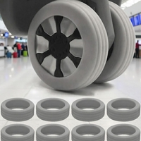 סט 8 יחידות כיסויי גלגלי מזוודות סיליקון.