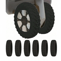 סט 8 יחידות כיסויי גלגלי מזוודות סיליקון.