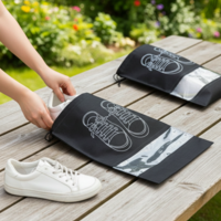 תיק אחסון והגנה לנעליים לנסיעות.