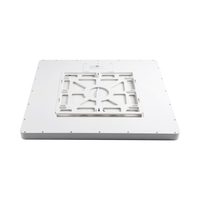 צמוד תקרה מרובע דק TIME 45X45CM CCT 48W בגימור לבן/שחור