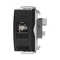 שקע מחשב RJ45 CAT 5E שחור מט