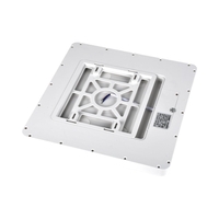 צמוד תקרה מרובע דק TIME 31X31CM CCT 24W בגימור לבן/שחור