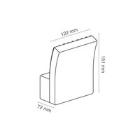 מנורת קיר 13W מוגנת גוף שחור IP54