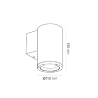 צמוד קיר DOWN עדן IP65 CREE® 8W 2900K