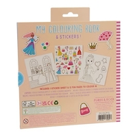 חוברת צביעה ריחנית עם מדבקות נסיכות!