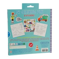 חוברת צביעה ריחנית עם מדבקות אתר בנייה!