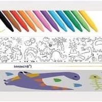 פוסטר דביק ענק לצביעה - עולם הדינוזאורים