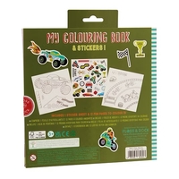 חוברת צביעה ריחנית עם מדבקות מכוניות!