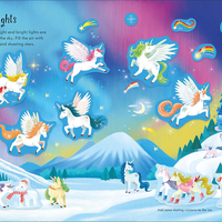 חוברת קטנה מדבקות מנצנצות חדי קרן