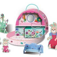 קופסת יצירות מוטוריקה עדינה - הבית של גברת ארנבת!