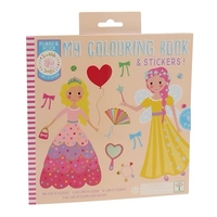 חוברת צביעה ריחנית עם מדבקות נסיכות!