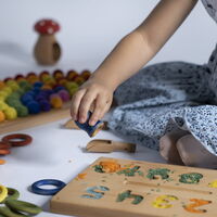 לוח דו צדדי- הכרות עם מספרים, כתיבה ומנייה