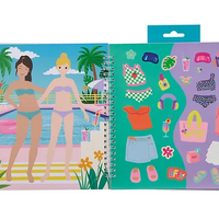 חוברת אופנה-הלבשה, צביעה ומדבקות! יום כייף