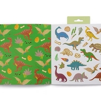 חוברת צביעה ריחנית עם מדבקות דינוזאורים!