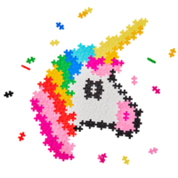 פלוס פלוס- פאזל בונים חד קרן! 250 חלקים