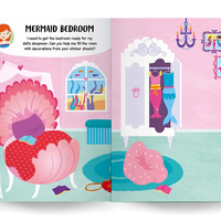 חוברת מדבקות בית בובות - בנות ים!