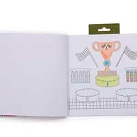 חוברת צביעה ריחנית עם מדבקות מכוניות!