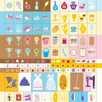 555 מדבקות ארמון נסיכות