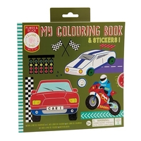 חוברת צביעה ריחנית עם מדבקות מכוניות!