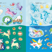 חוברת קטנה מדבקות מנצנצות חדי קרן