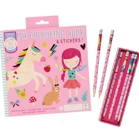 חוברת צביעה ריחנית עם מדבקות פיות קשת בענן!