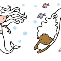 חוברת צביעה ראשונה- בנות ים!