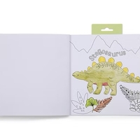 חוברת צביעה ריחנית עם מדבקות דינוזאורים!