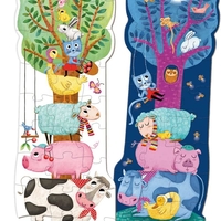 פאזל מתחת לעץ ביום ובלילה! (גם פאזל דו צדדי וגם פאזל זוהר בחושך!)