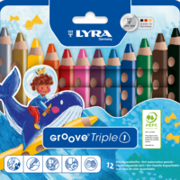 מארז 12 עפרונות לפעוטות 3 שימושים ב-1. LYRA