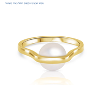 טבעת זהב ופנינה מתחת לזהב RFT1790-8